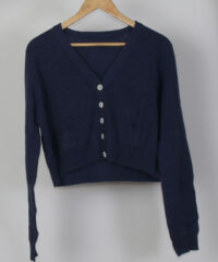 Navy Blue Cashmere Pashmina Cardigan for Her