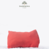 Coral Red Herringbone Cashmere Pillow