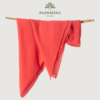 Coral Red Herringbone Cashmere Throw Blanket