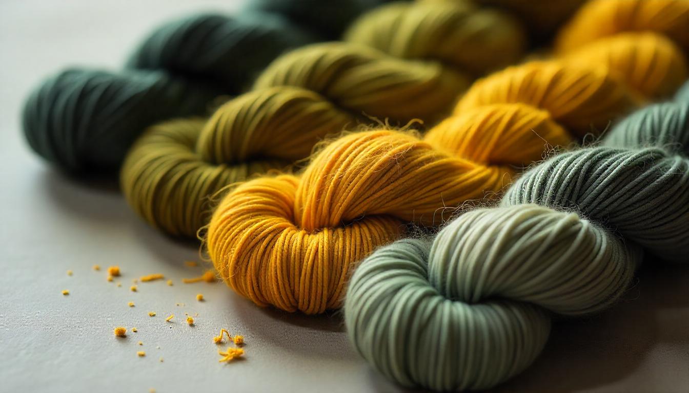 Natural dye materials used for colouring cashmere